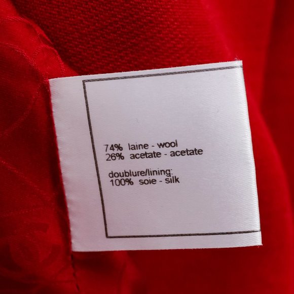 Chanel 01A Red Wool Blazer - Picture 12 of 13